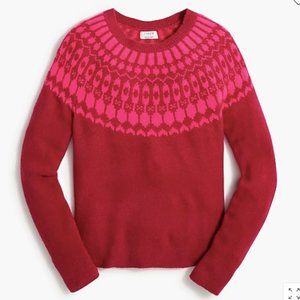 Fair Isle crewneck sweater in extra-soft yarn